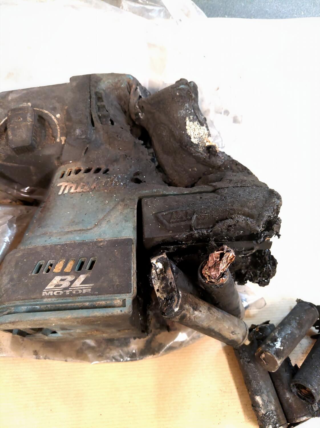 Imitatie accu ontploft